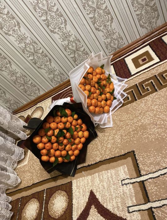 Mandarin buketla buket mandarin kapalekli buket lentali buket oyinchoq
