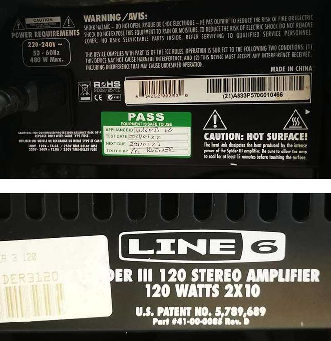 Усилвател за китара кубе Line 6 Spider III 120 вата и FBV4 суич педал