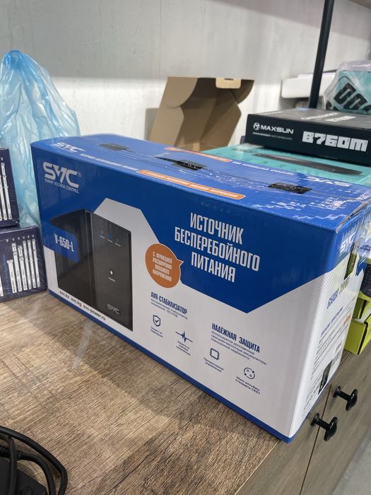 Новый ИБП UPS SVC V-650-L, выключения света дает примерно 20-30мин