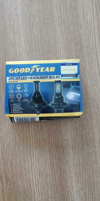 Set 2 becuri auto LED H7 3570, 6000K, 30000LM, 200W, 9-24V