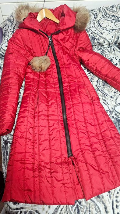 Яке exclusive с естествен гъши пух цвят червен, размер s