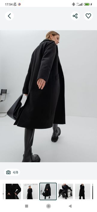 В продаже чёрный пальто