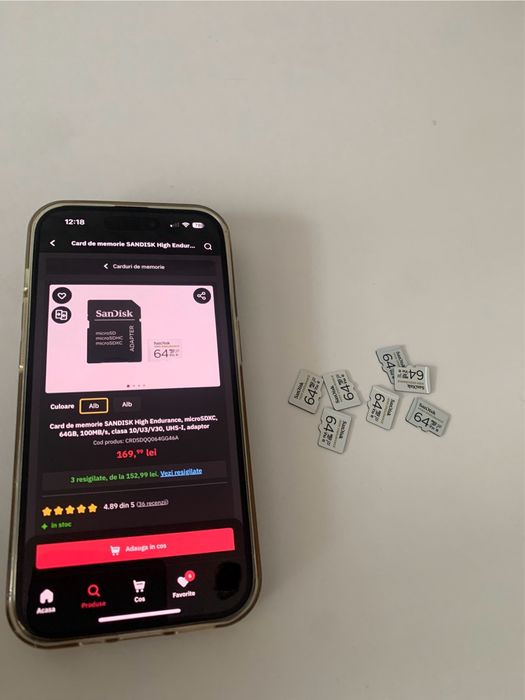 Card Micro SD sandisk High Endurance 64GB