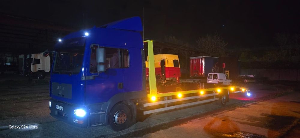 MAN TGL 12.240 platou 8.5 metri. Pregătită pentru lucru.