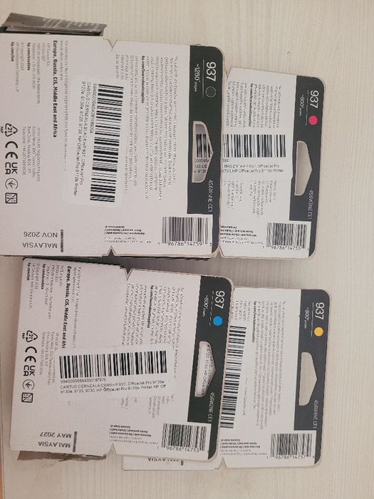 Cartușe originale color imprimantă hp 937