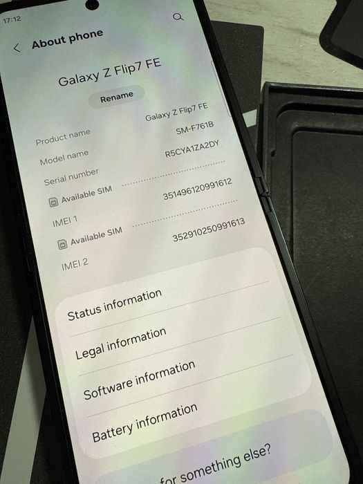 Samsung Z Flip 7 Fe 128Gb ca Nou 4 Incarcari