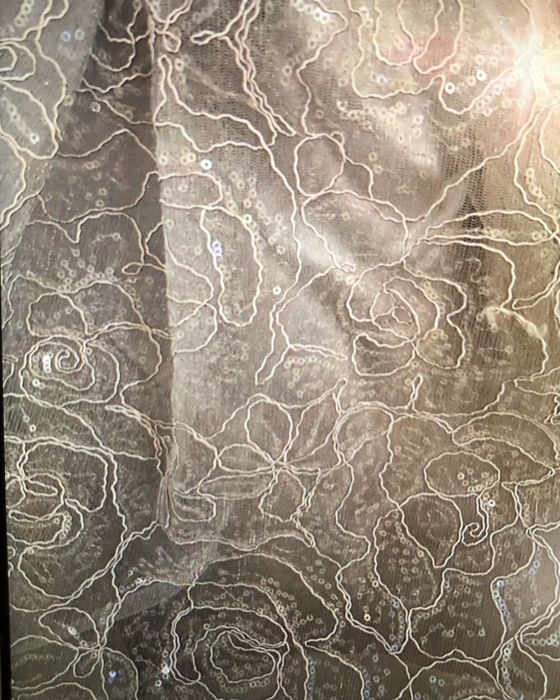 Платье вечернее, серебристое