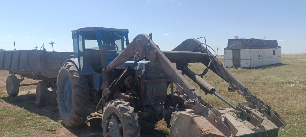 Трактор т-40 с куном и прицепом