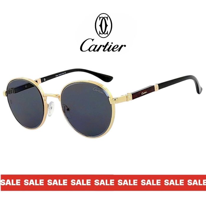 Cartier ROUND Унисекс слънчеви очила 2026 с кръгли стъкла UV400 Защита