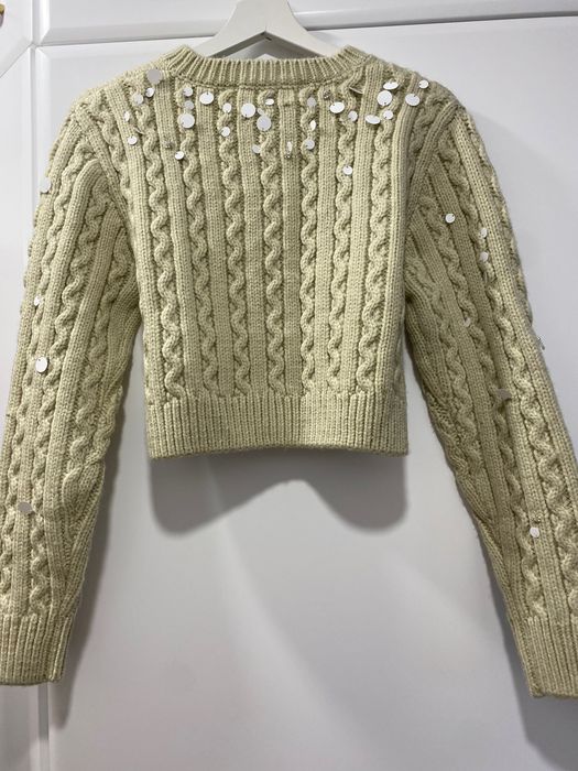 НОВО!Дамски пуловер ZARA с камъни L размер