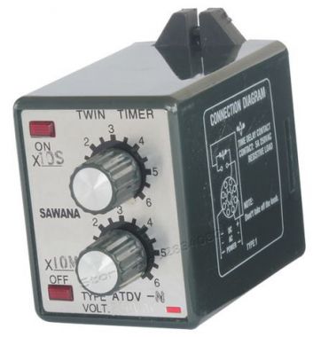 Releu temporizator, mecanic, dublu, 0-60 min