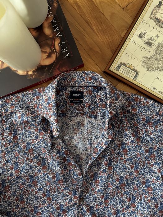 Cămașă JOOP! Slim Fit florală bărbați, mărimea 39 / 15½
