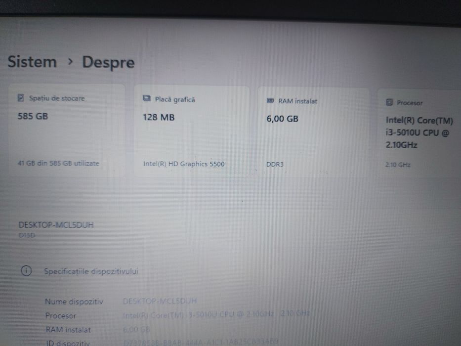 Laptop Medion Akoya i3 5010U