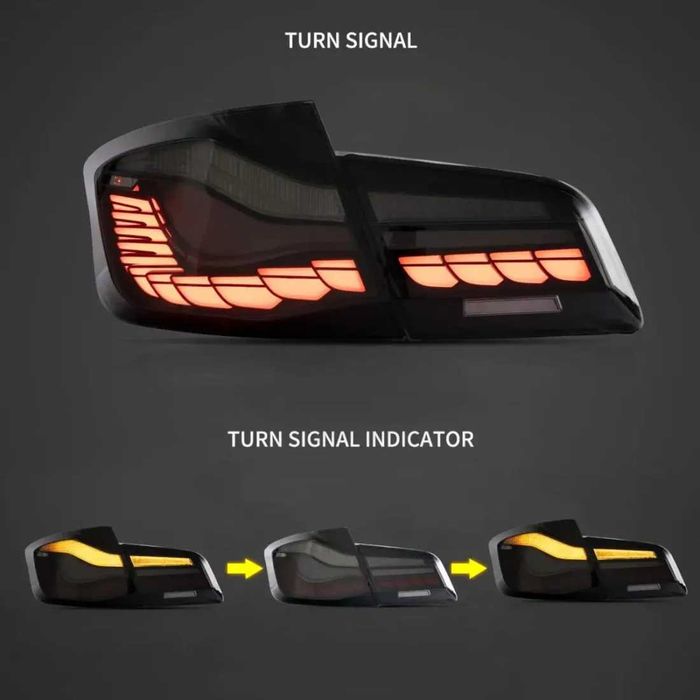 Диодни LED стопове за BMW F10 Седан (2011–2017) – CS / M5, Опушени
