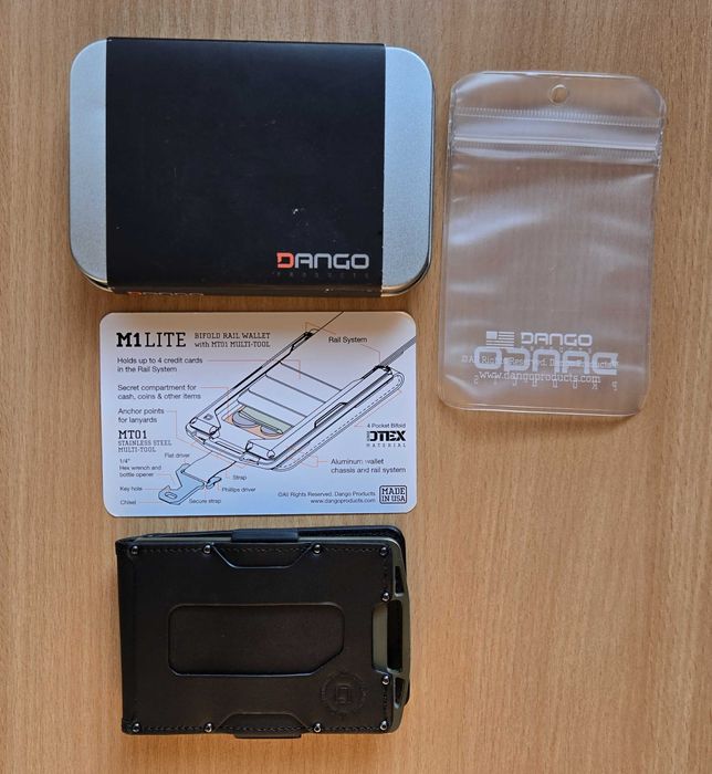 Portofel minimalist DANGO aluminiu | M1 LITE | US made | Nou