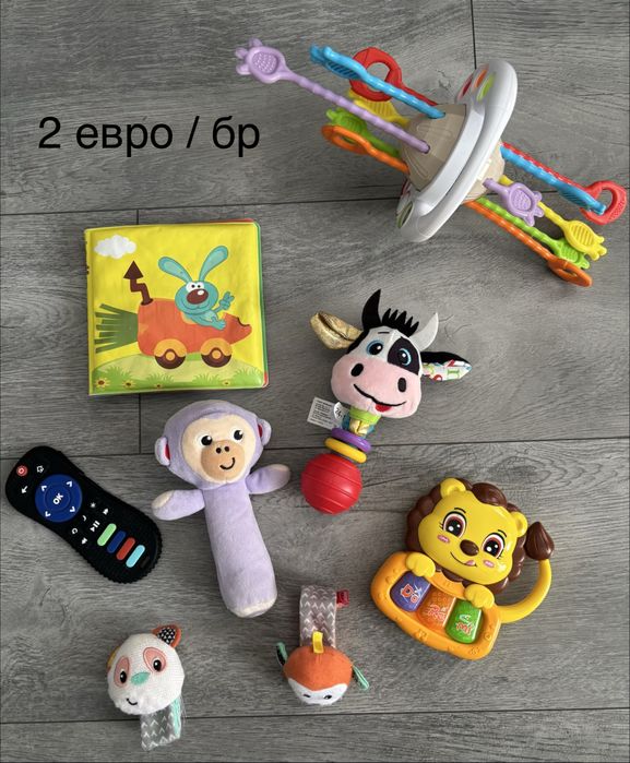 Бебешки играчки (музикални, дрънкалки, гризалки), книжки