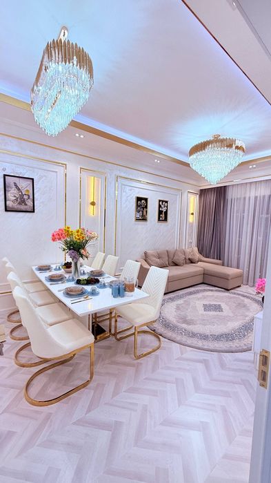 2-комнатная квартира в Tashkent City • Вид на парк и фонтаны • Bouleva