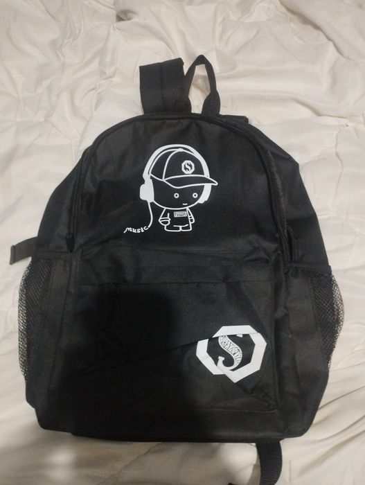 Рюкзак с сумкой черный