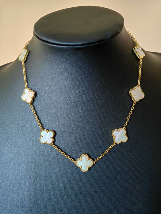 Дамско колие с 10 детелини от бял седеф, Van Cleef & Arpels VCA