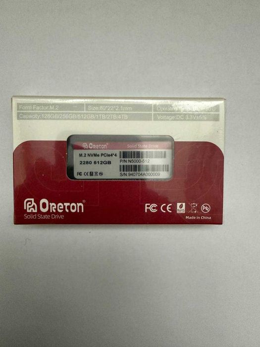 Oreton 128GB M.2 NVMe PCIe SSD — Нов | Oreton N2000