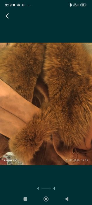 Cojoc dama nou mar L cu blană vulpe