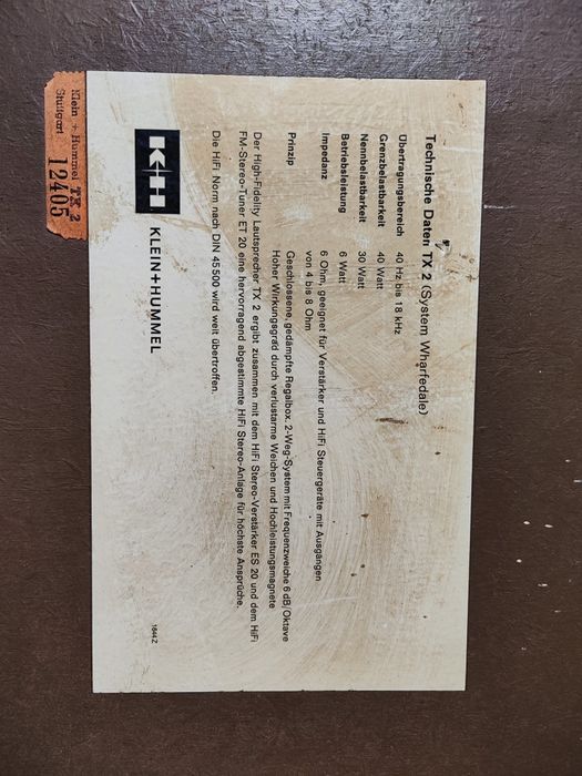 Тонколони KLEIN + HUMMEL TX2 (System Wharfedale)