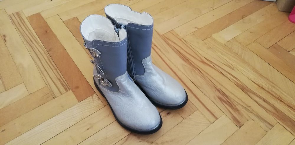 Кожени ботушки Колев и Колев с топла пухена вата отвътре Номер 28