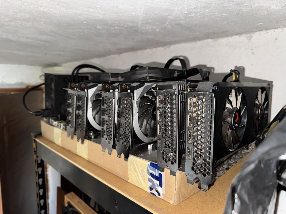Mining rig, Майнинг Риг 2 броя RTX 3060, RX6600XT