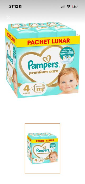 Pampers marimea 4 xxl 174 buc
