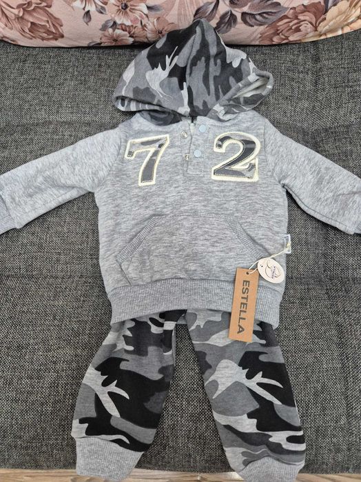 Детский теплый костюм до года c начесом, новый