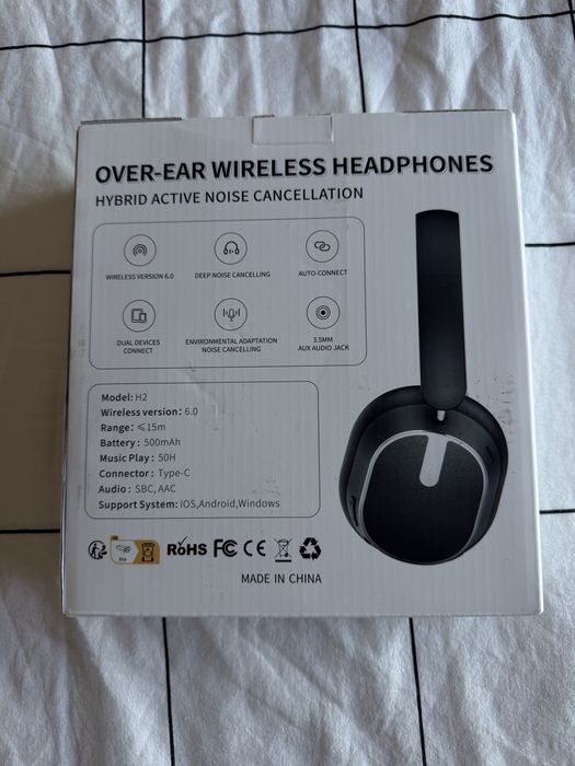 VeniSymlis® H2 Casti Over‑Ear Wireless cu afisaj digital