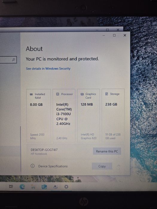 Laptop slim Hp touchscreen gen7 ddr4