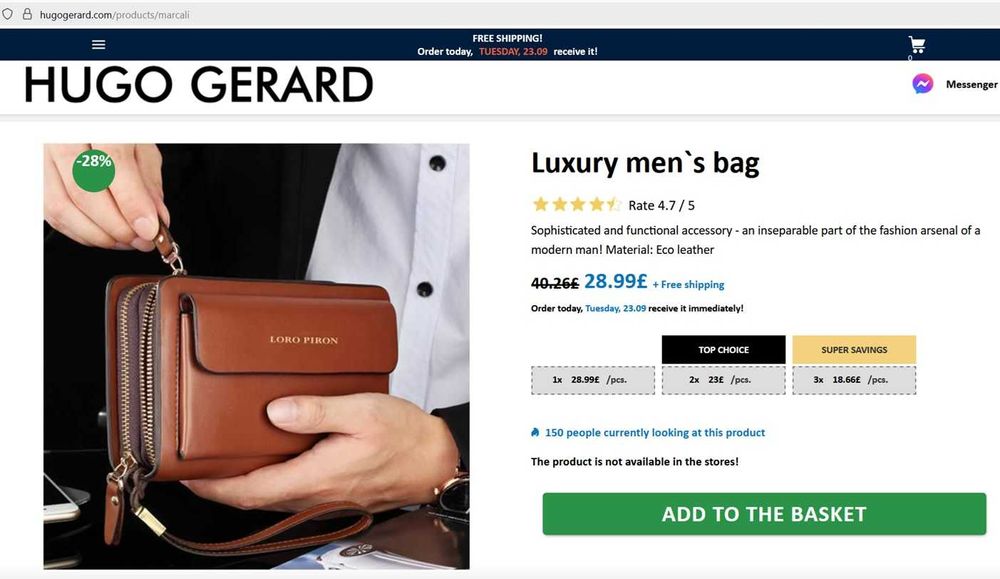 Луксозна мъжка чанта LORO PIRON