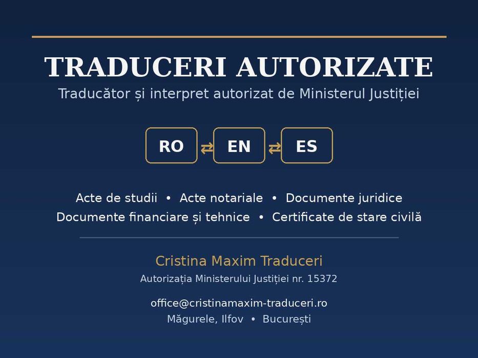 Traduceri autorizate și legalizate Engleză/Spaniolă
