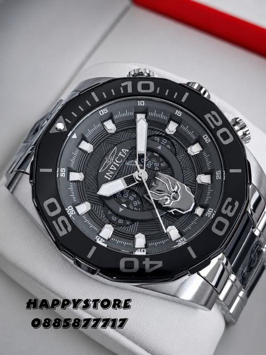 INVICTA Marvel Black Panther Limited edition 48 mm, Инвикта нов мъжки часовник