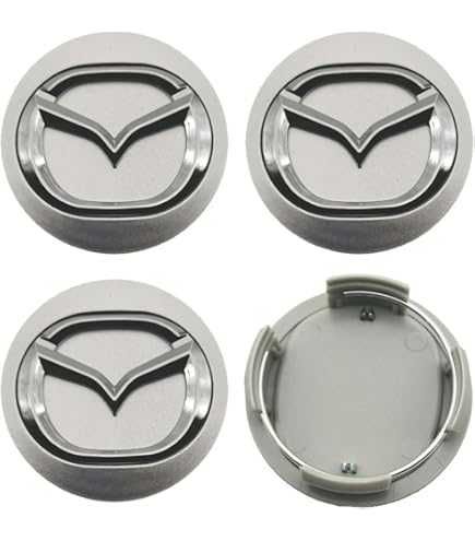 Комплект 4 броя централни капачки за джанти MAZDA 56 мм с хром емблема