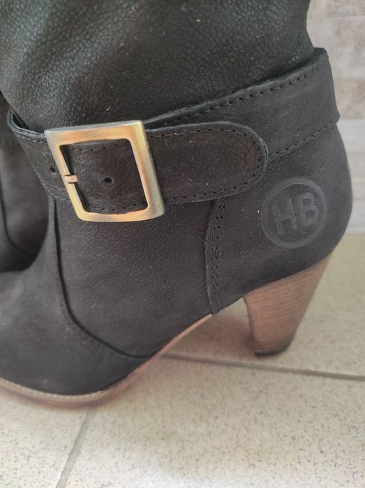 HAMPTON BAYS Дамски ботуши естествен велур