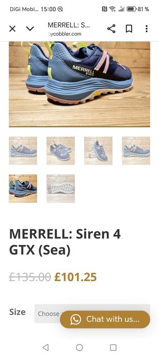 Adidași marca Merrell Gore-tex, mărime 41