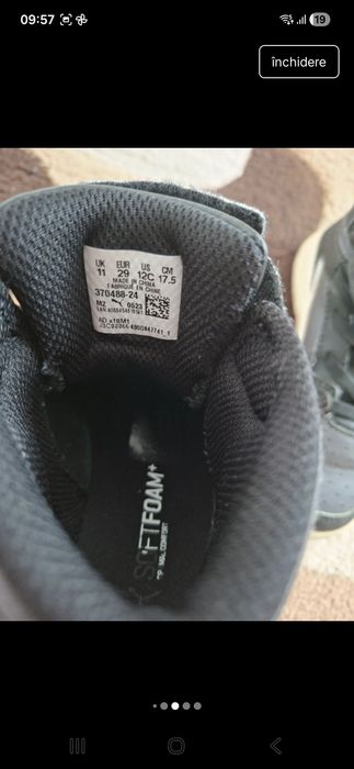 Adidași Puma in stare foarte buna mărimea 29 interior 19 cm