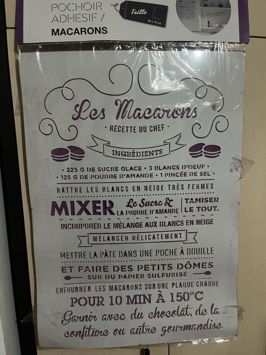 Șablon rețetă Macarons