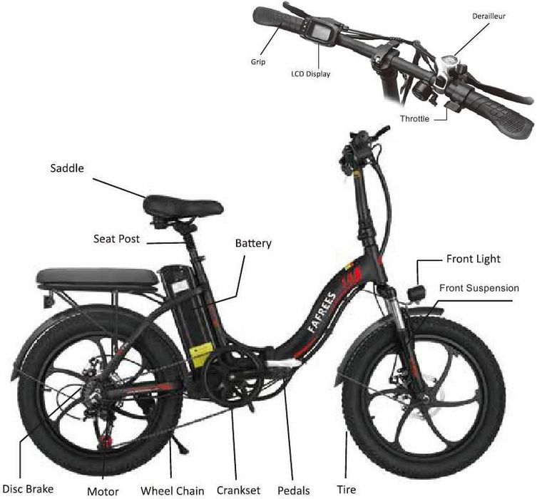 Сгъваемо електрическо колело FAFREES F20+ 450W 36V 20Ah