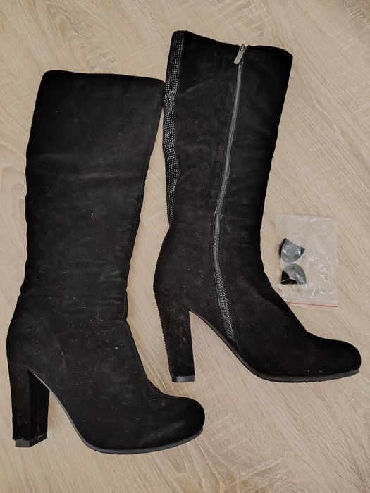 Сапоги замшевые зимние