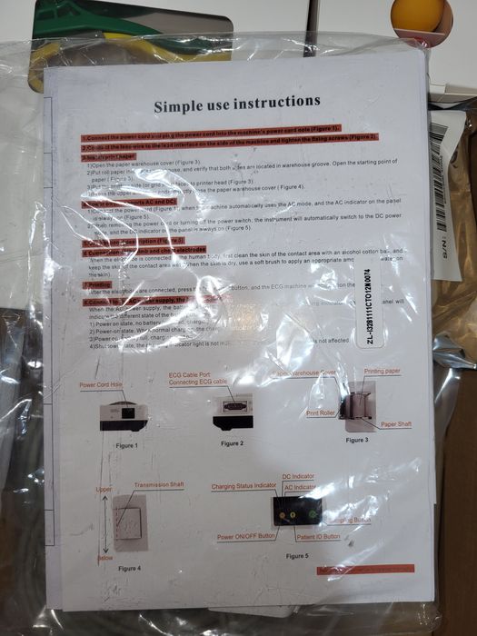ЭКГ 3 каналный ZONCARE E 10. 
Extreme Simplicity 3-Ch ECG Machine

Нов