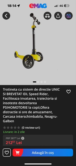 Trotineta copii în stare excelentă