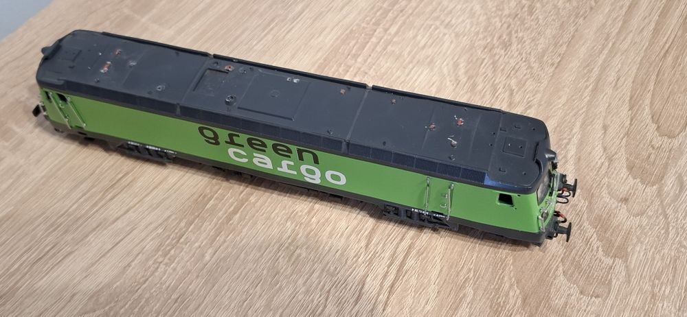 Vand macheta statica incompleta locomotiva Lema Green Cargo trenulet electric 1:87 h0