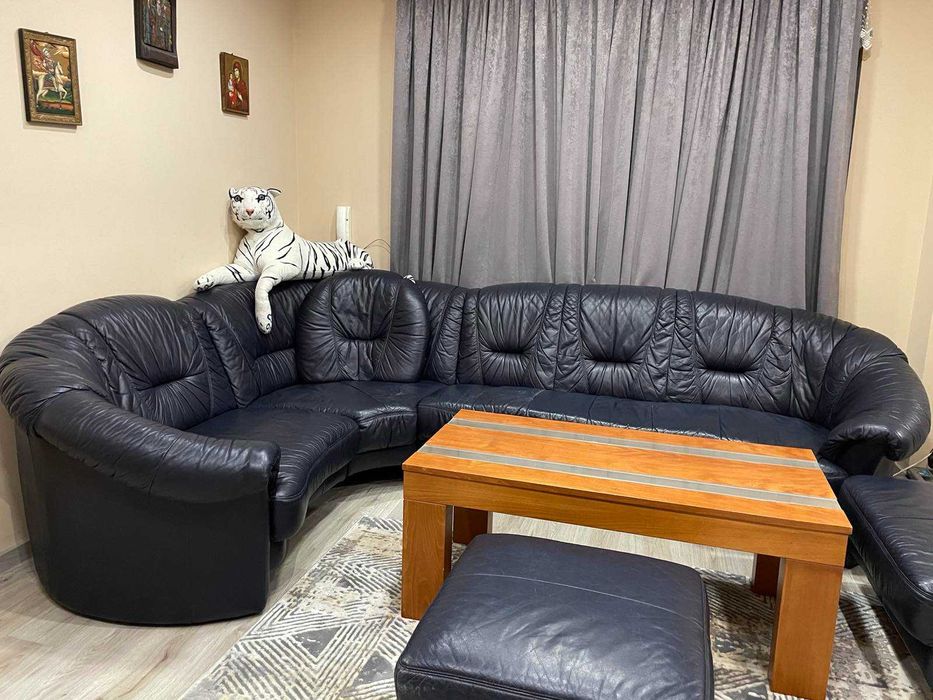 Холна гарнитура-естествена кожа