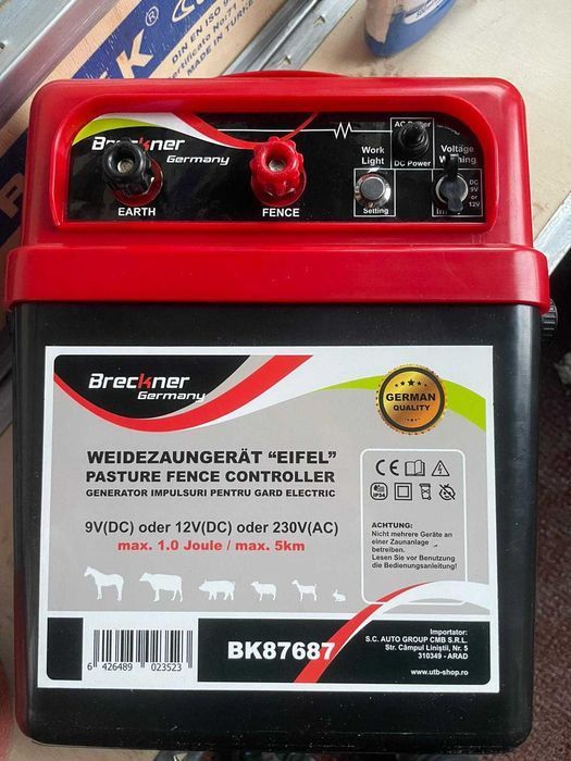 KIT gard electric cu toate accesoriile baterie generator panou solar