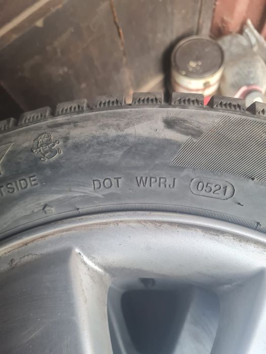 Set Jante aliaj cu cauciucuri de iarna pe 15 Opel astra