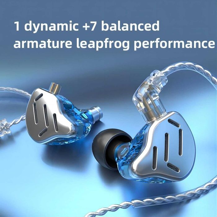 Геймърски In-Ear Монитори KZ ZAX - 16 Драйвера (Hi-Fi / Gaming)