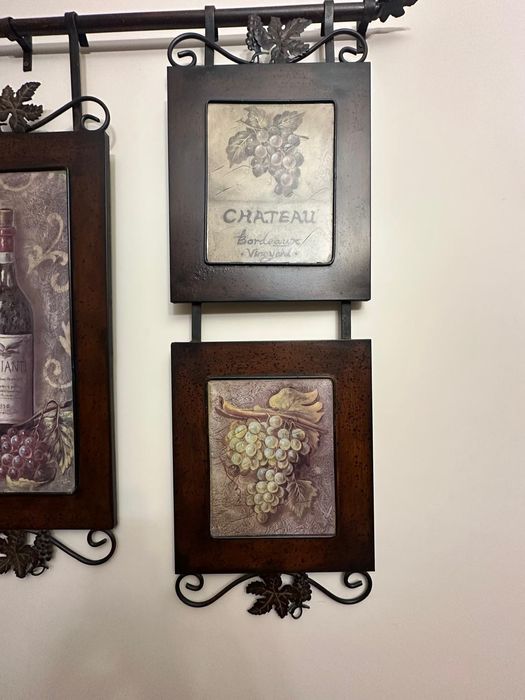 Tablouri lemn masiv si cadru metal superb